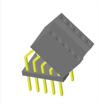 2,54 mm 45 stupňový typ s kolíkovou hlavičkou